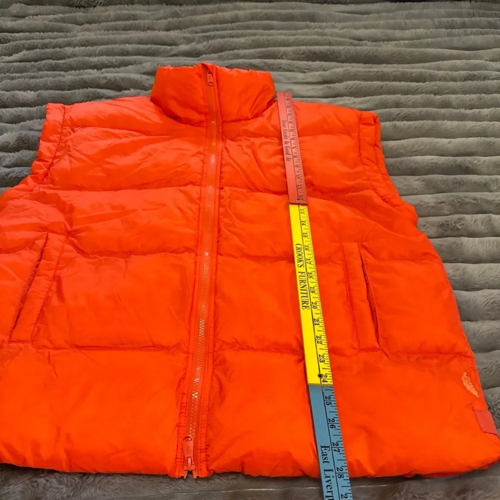 NWOT free people PrimaLoft Puffer Vest Orange Quilted Insulated Outerwear Medium - Picture 6 of 10